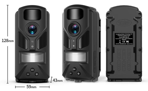 Outdoor Expert MiniB black trail camera front view